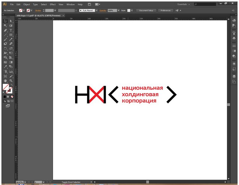 Работа над созданием логотипа "НХК"