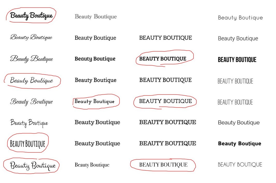 Создание логотипа сети Beauty Boutique
