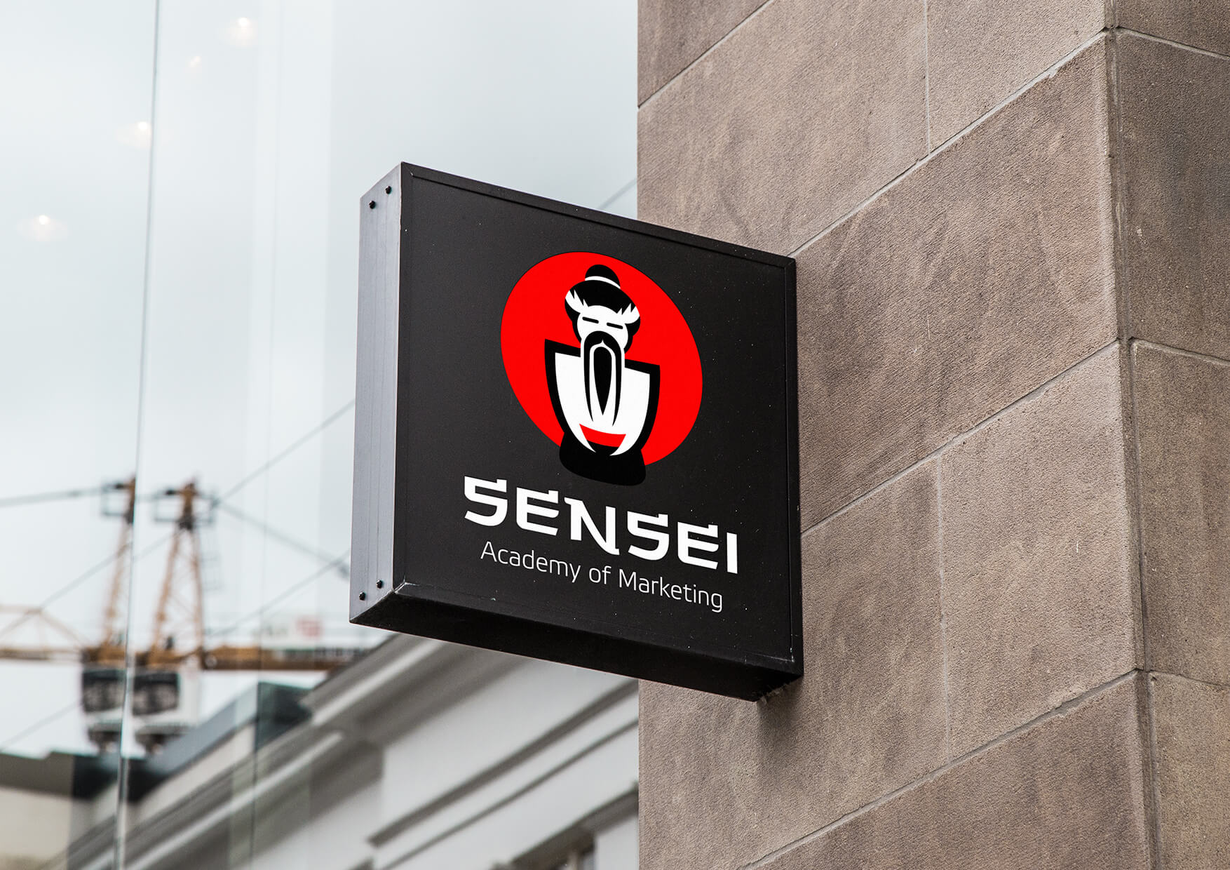 Логотип и корпоративная айдентика Академии маркетинга «Сенсей»