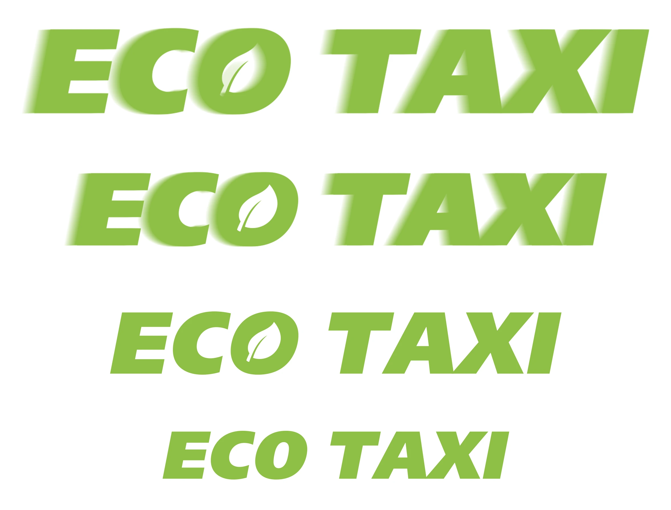 Работа над логотипом ECO TAXI