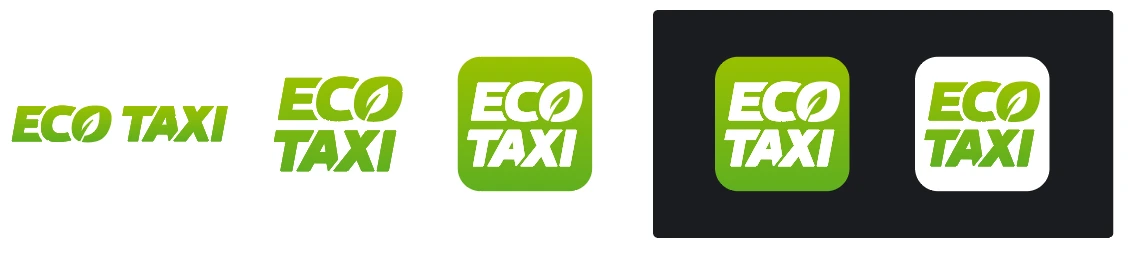 Работа над логотипом ECO TAXI