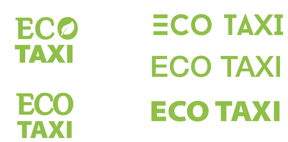 Работа над логотипом ECO TAXI