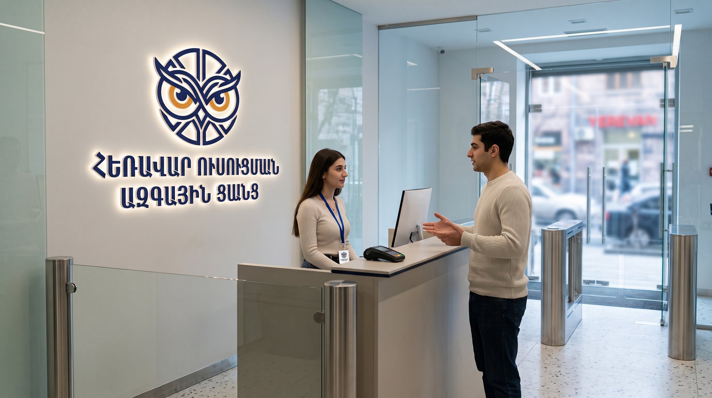Логотип Армянской национальной сети дистанционного образования и портал elearning.am